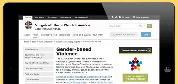 ELCA GBV ipad