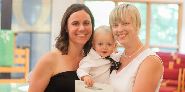 Lauren (left), Michelle, and their son Luke are members of Edina Community Lutheran Church in Edina, Minnesota.